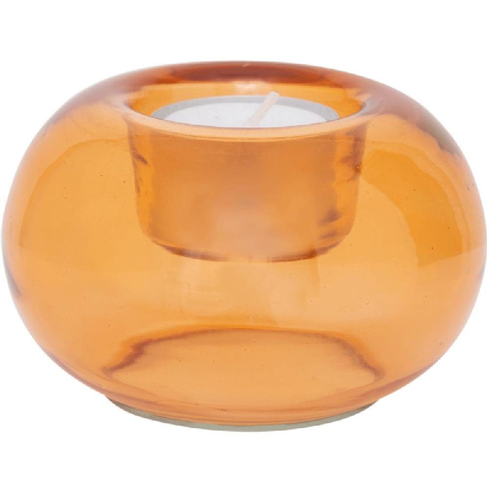 Urban Nature Culture Nectar Apricot Teelichthalter Kerzenhalter Bubble Glass (10x6cm) Recycled