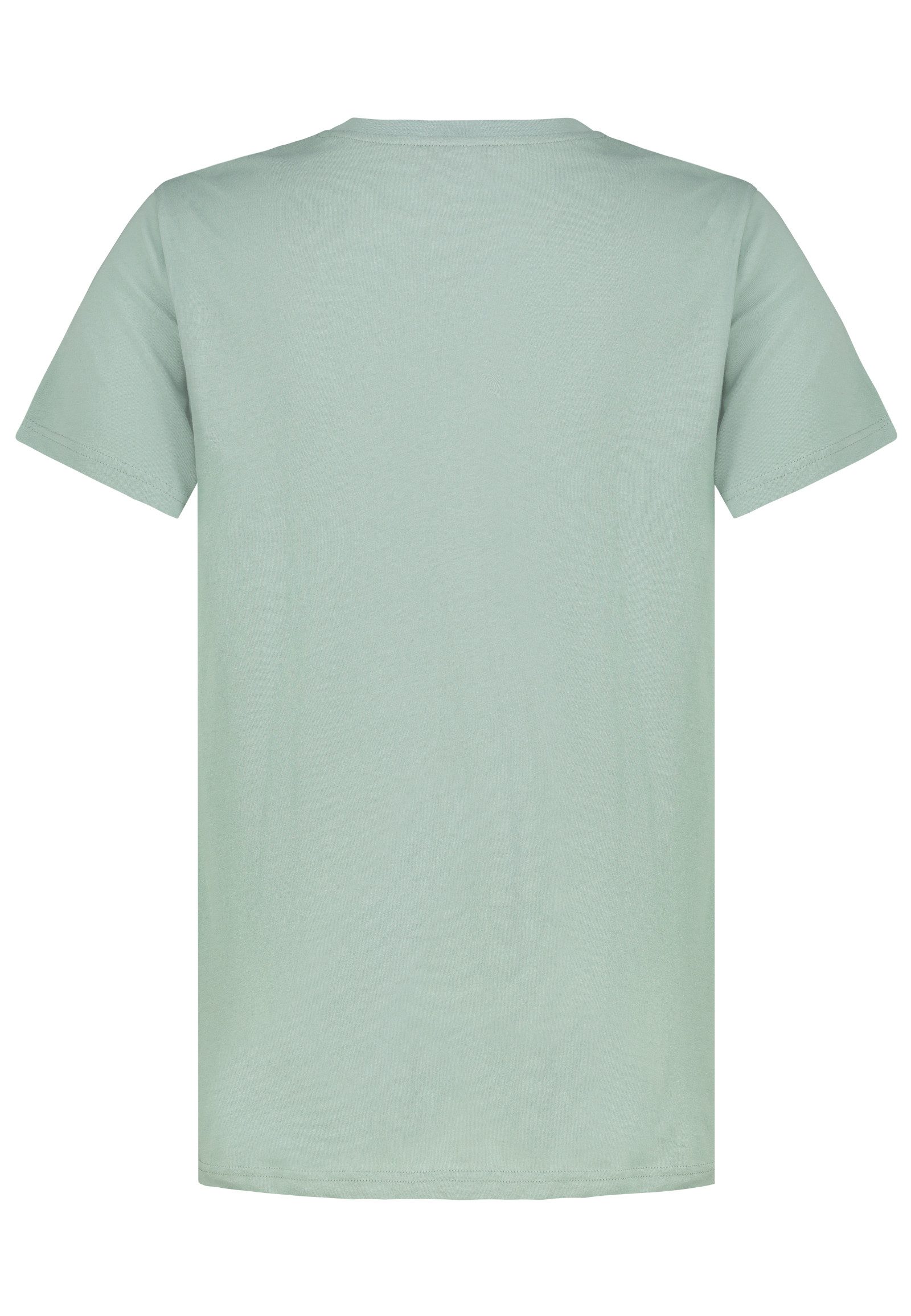 Eight2Nine T-Shirt Patch Jersey Regular Fit Rundhalsausschnitt Basic für Herren (1-tlg) Baumwolle Normal Fit Rundhals Kurzarm Einfarbig atmungsaktiv