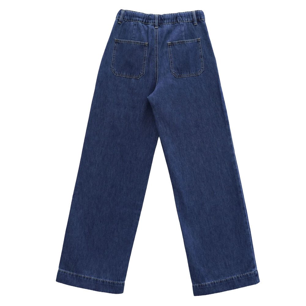 Ital-Design Straight-Jeans Weite Denim-Hose mit elastischem Bund für Damen günstig online kaufen