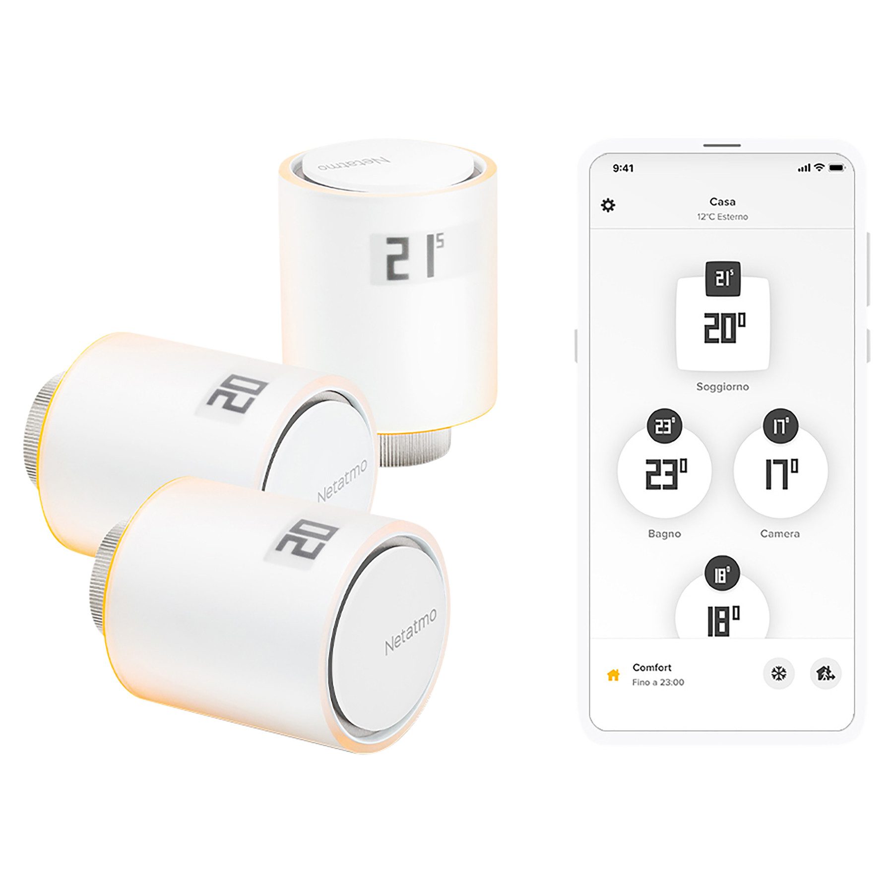 Netatmo Heizkörperthermostat NETATMO Heizkörperthermostat-Set NBU-NAV-EU