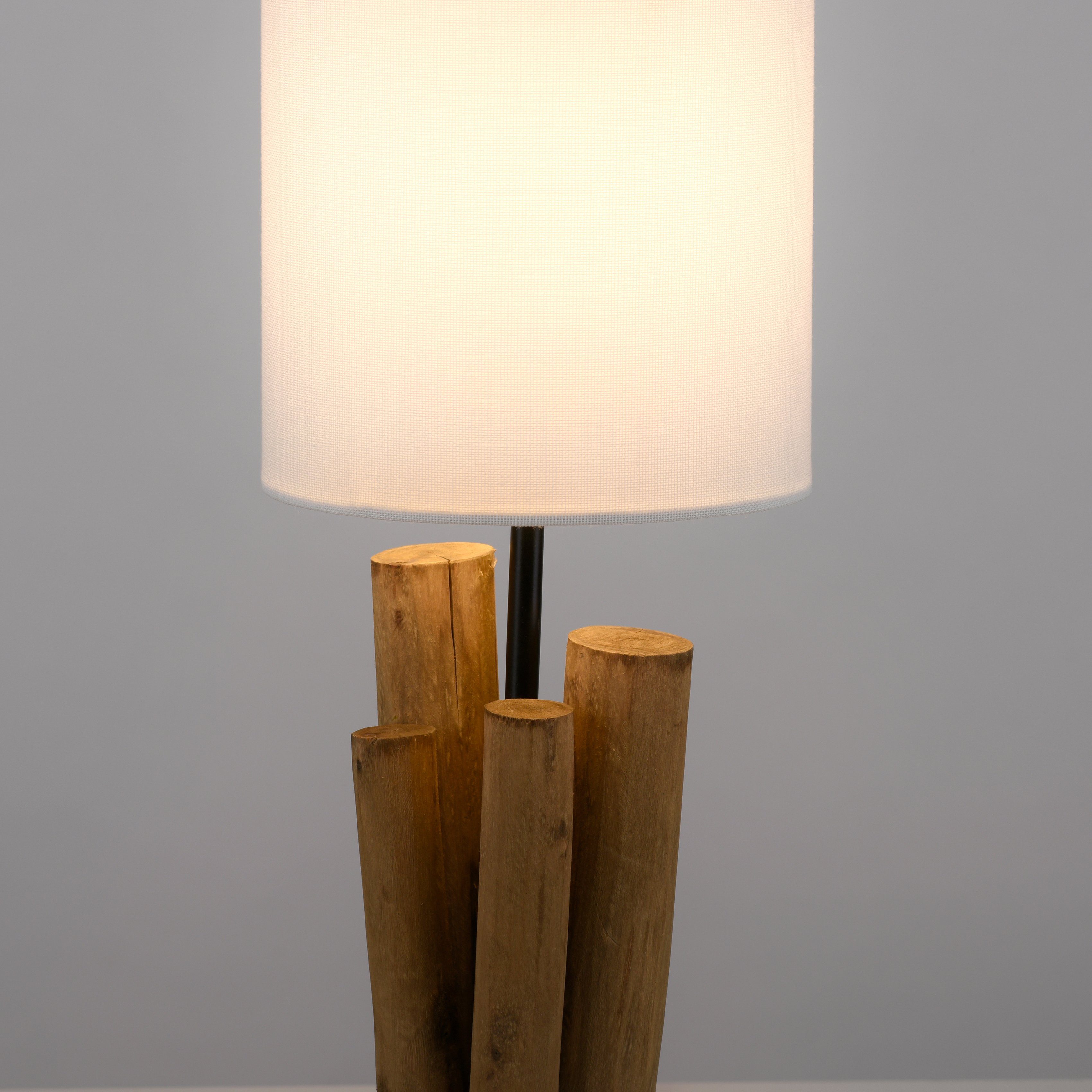 Home affaire Schnurschalter, Vintage Optik, Tischleuchte Tischlampe wechselbar, - Style, Horgau, Holz Leuchtmittel