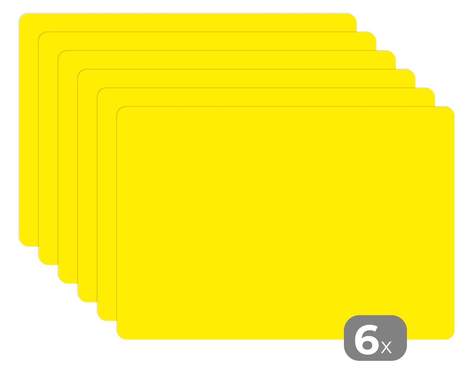 MuchoWow Platzset Gelb - Zitrone - Neon - Farben, (6-St), Platzsets, Tischset, Abwaschbar, Tischsets, Platzdeckchen