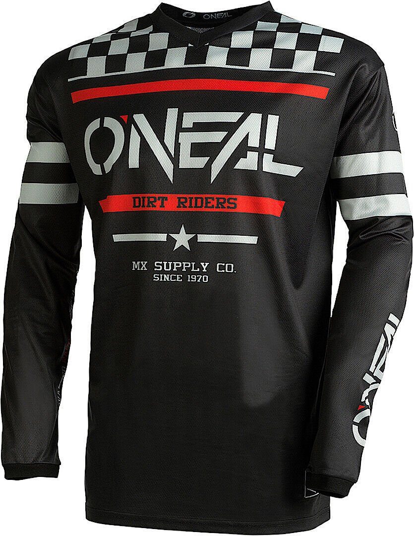 O’NEAL Motorradjacke Element Squadron V.22 Motocross Jersey Black/Grey/Red