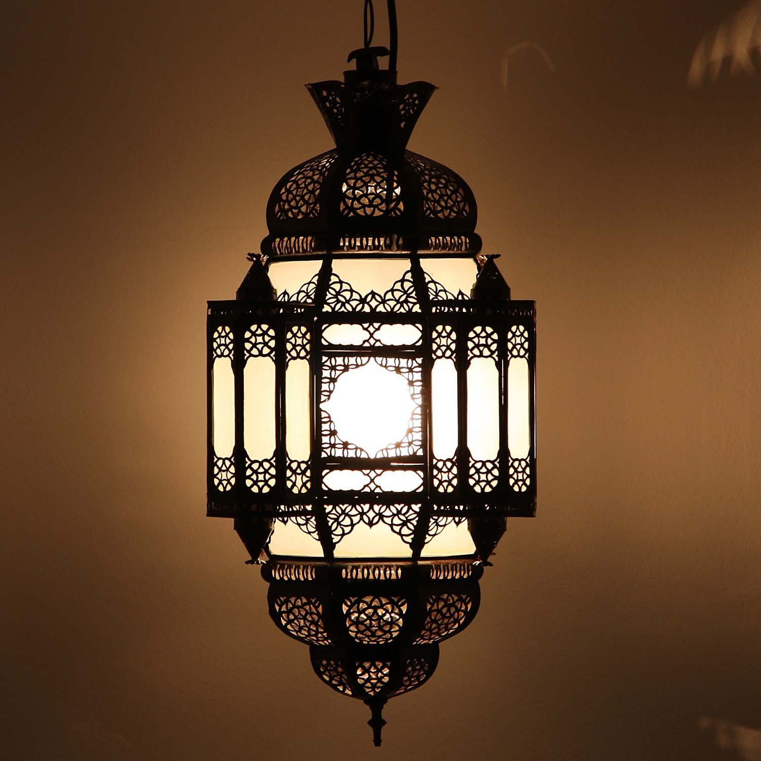 Casa Moro Hängeleuchte Marokkanische Lampe Lamia H60 cm orientalische Hängelampe, ohne Leuchtmittel, Prachtvolle Ramadan Deckenlampe L1361
