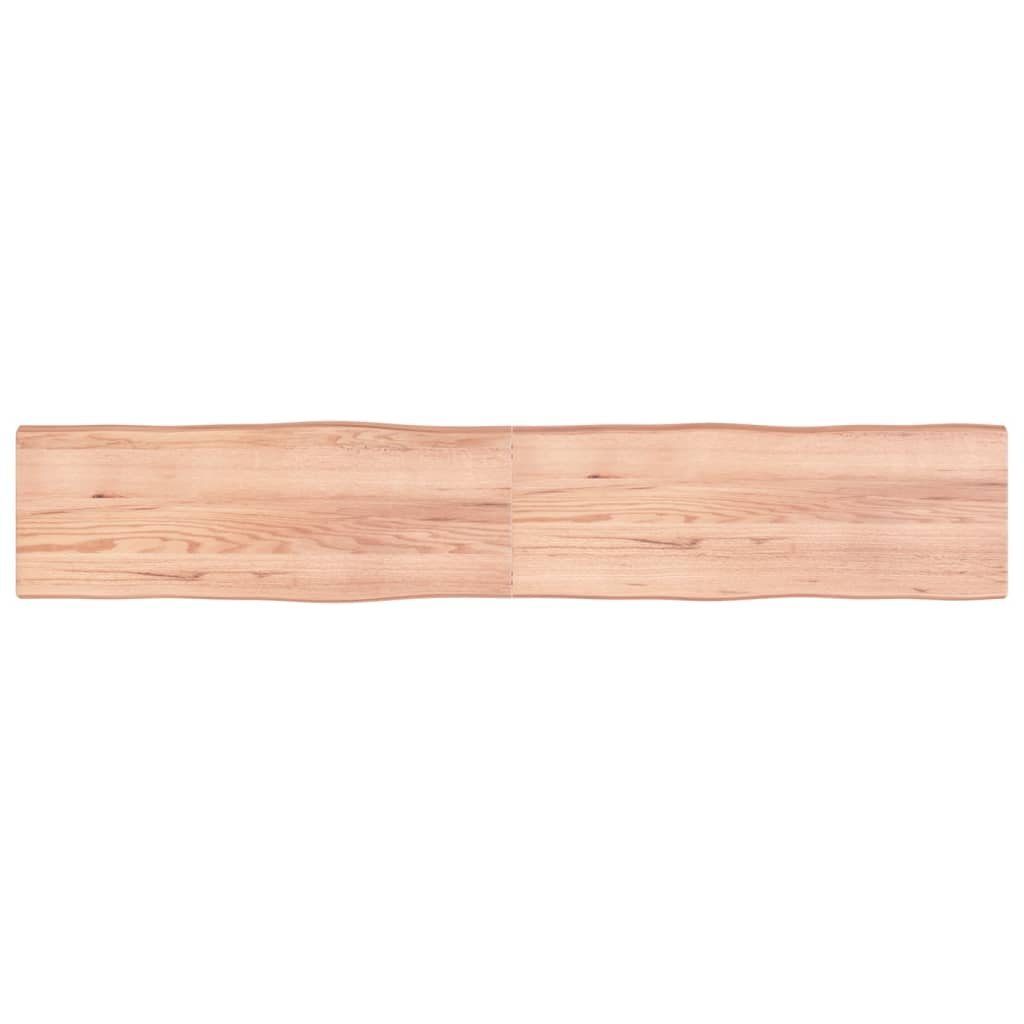 furnicato Tischplatte 220x40x(2-6) cm Massivholz Behandelt Baumkante (1 St)