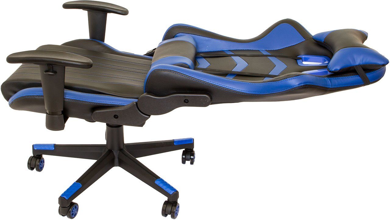 verstellbare Design, Wipp-Mechanismus Haushalt und Rückenlehne, Rückenkissen mit blau-schwarz Nacken- NATIV Gaming-Stuhl Rückenkissen und Racing Gaming-Stuhl verstellbar, (Stück), Nachen-