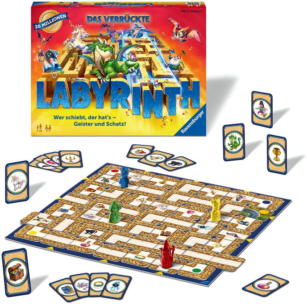 Ravensburger Spiel Das verrückte Labyrinth, Familienspiel, Made in Europe
