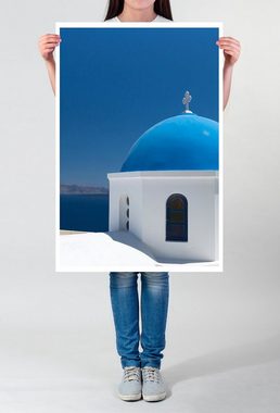 Sinus Art Poster 60x90cm Urbane Fotografie Poster Kirche von Santorini Griechenland