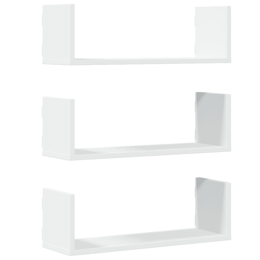 vidaXL Regal Wandregale 3 Stk. Weiß günstig online kaufen
