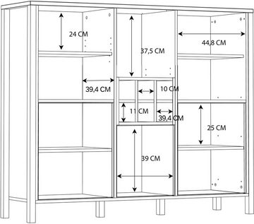 FORTE Highboard, Breite ca. 139,4 cm