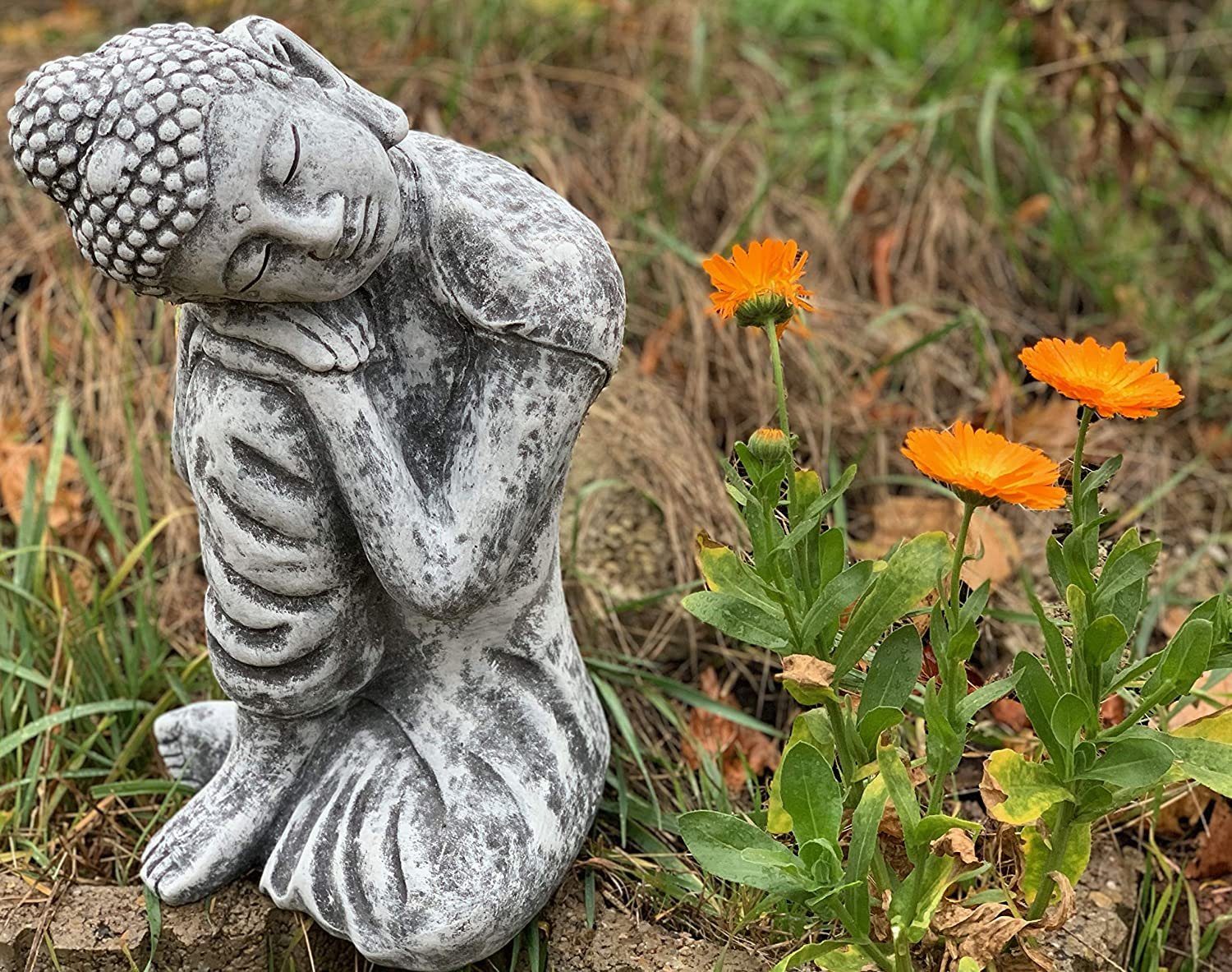 Stone and Style Gartenfigur Steinfigur träumender günstig online kaufen
