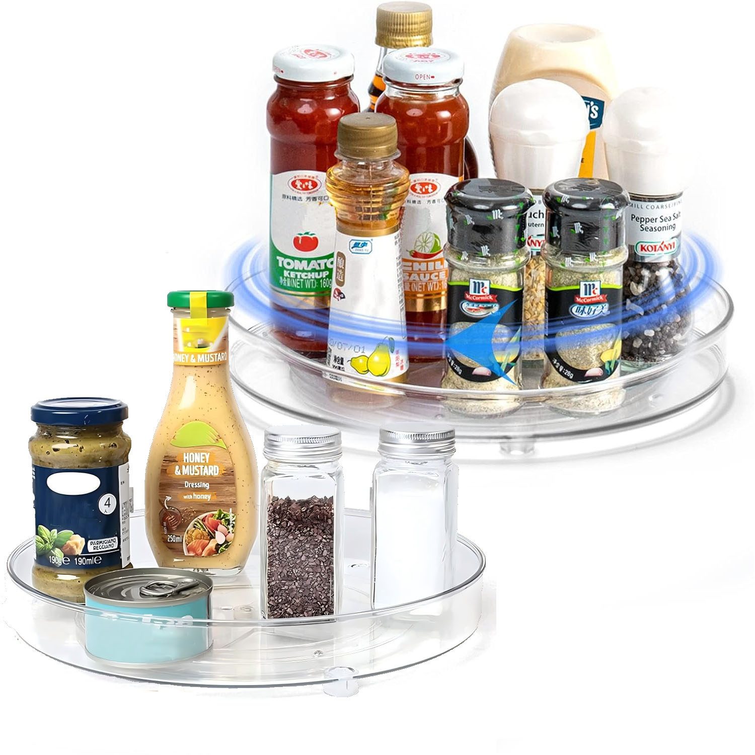 SURFOU Gewürzregal 2 Stk Kühlschrank Organizer, Schrank Organizer Lazy Susa günstig online kaufen