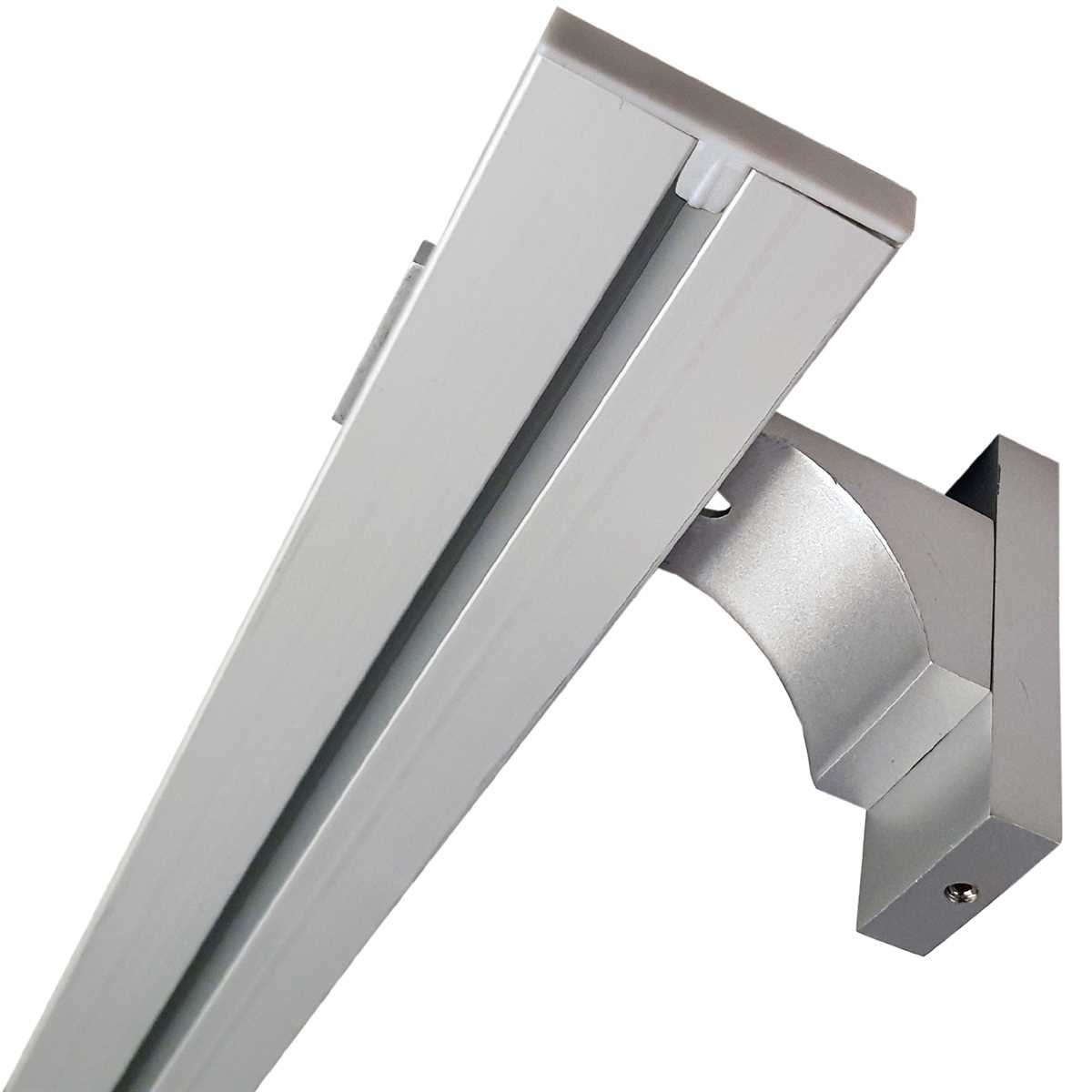 Bestlivings Gardinenschiene, 1-läufig, Fixmaß, versschraubt, Aluminium, verschraubte Aluminium Schiene (7mm), Längen bis 480cm, (4x120cm)