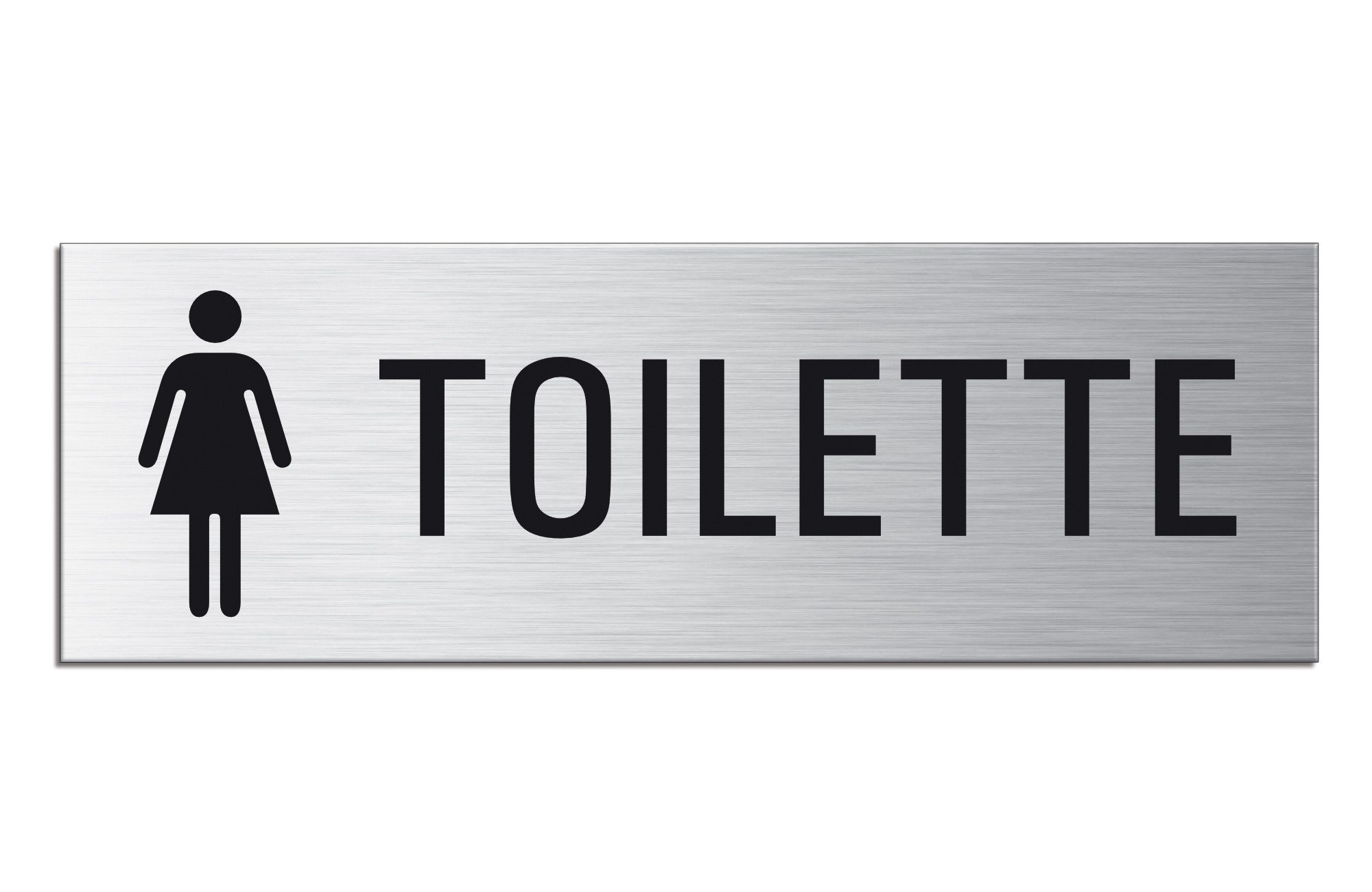 OFFORM DESIGN Hinweisschild WC Toilette Damen Schild 240x80 mm Aluminium selbstklebend, (1 St)