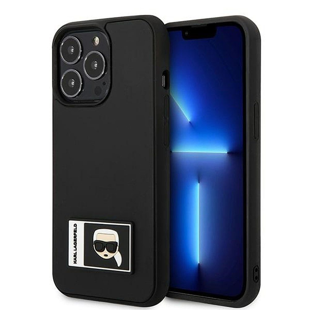 KARL LAGERFELD Handyhülle Schutzhülle Designerhülle Smartphonehülle 6,7 Zoll, 3D-Ikonik-Patch, passgenau, Lizenzprodukt