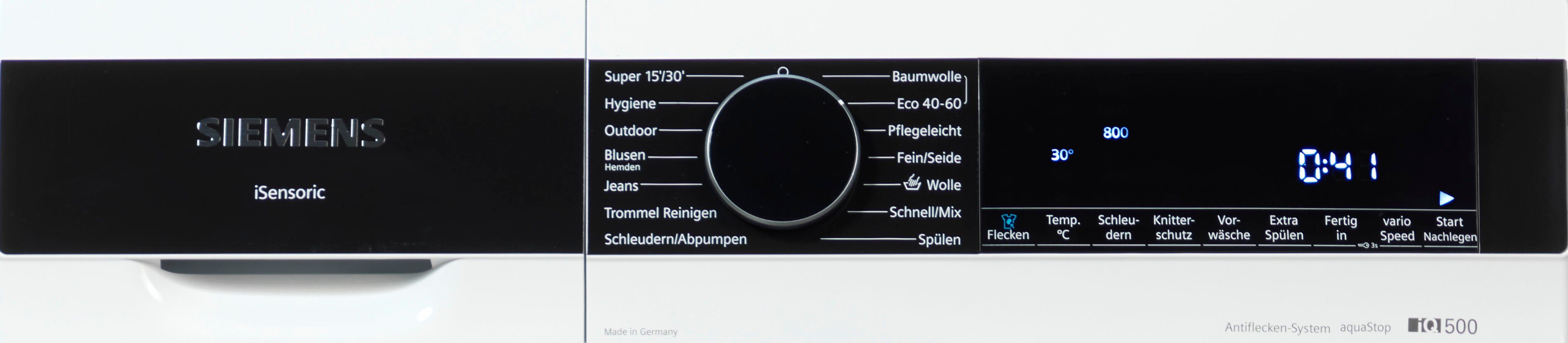 in SIEMENS WG44G21ECO, kg, U/min, Waschmaschine Made 9 1400 Germany