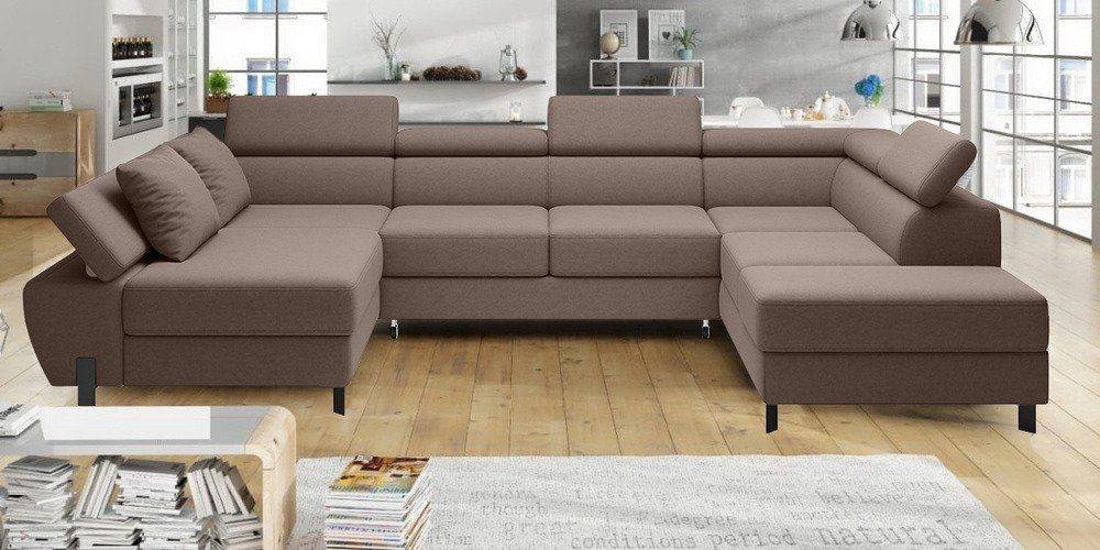 Relaxfunktion, Stylefy Modern mane Bettkasten, und bestellbar, Sofa, XL, rechts mit Bettfunktion Molinardi Wohnlandschaft oder Design links U-Form,