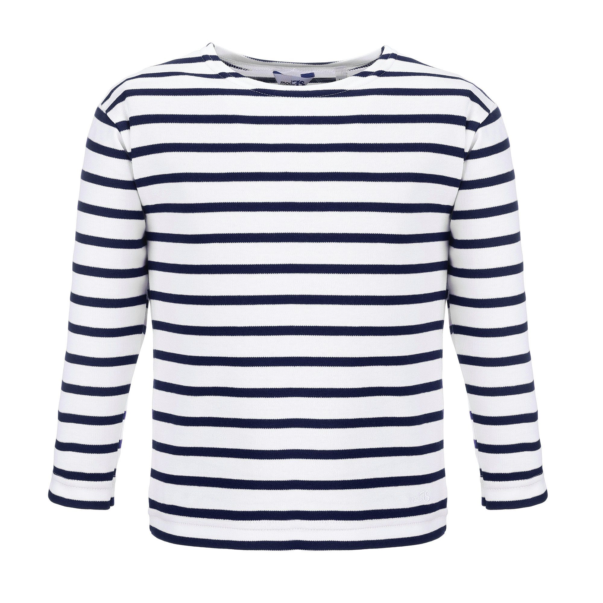 modAS Langarmshirt Bretonisches Shirt für Kinder Longsleeve mit Streifen Mädchen Jungen
