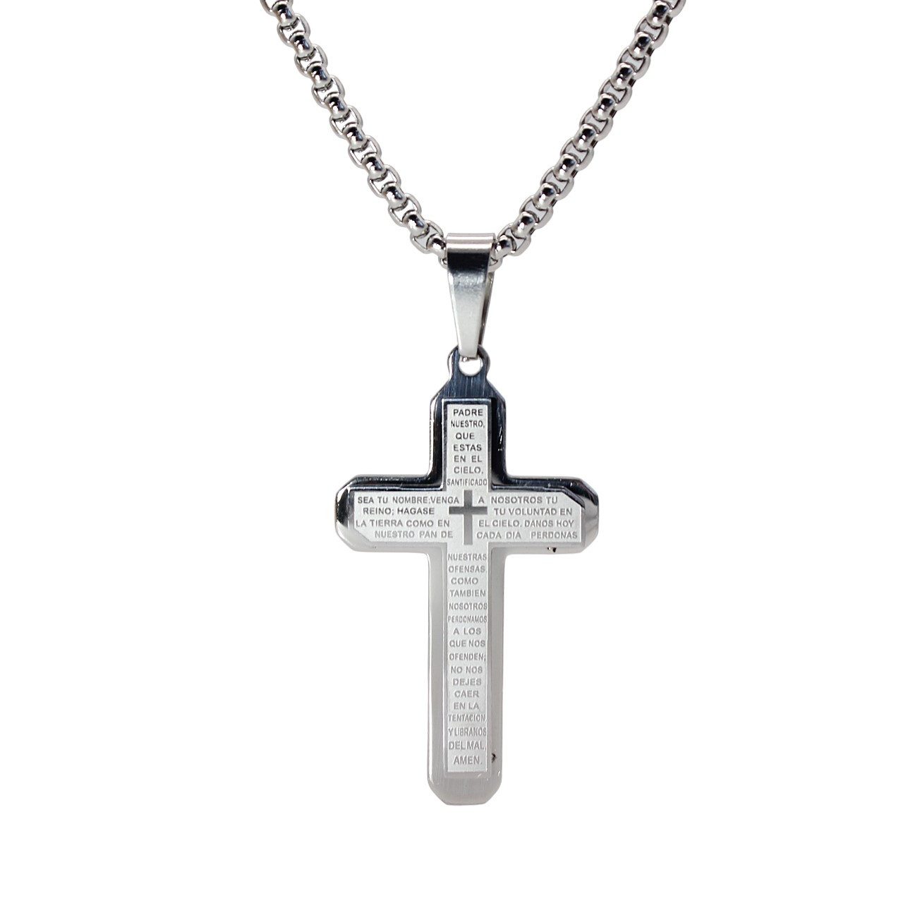 ELLAWIL Kreuzkette Kette mit Kreuz Anhänger Edelstahlkette Halskette Kreuzschmuck (GESCHENKIDEE, Edelstahl, Kettenlänge 69 cm), inklusive Geschenkschachtel