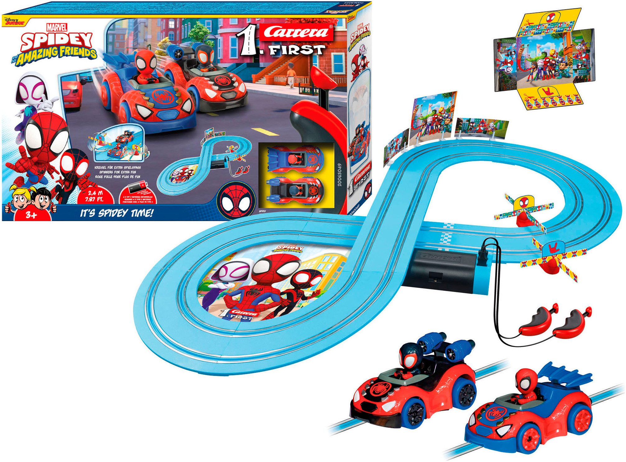 Autorennbahn Carrera® First - Spidey - It's Spidey Time!