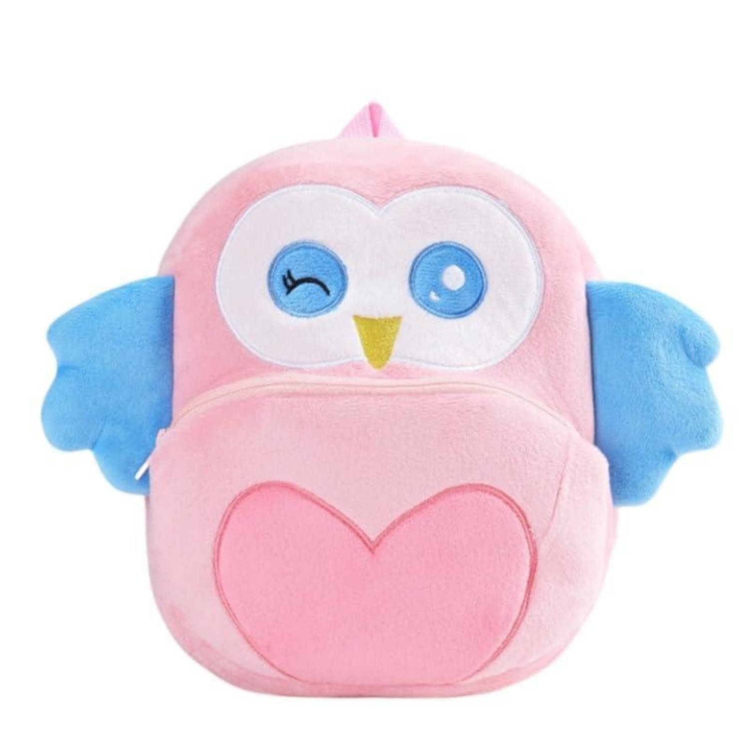 LuxusKollektion Kinderrucksack Kinder Rucksack Eule Rosa Plüsch Kleinkind Tasche
