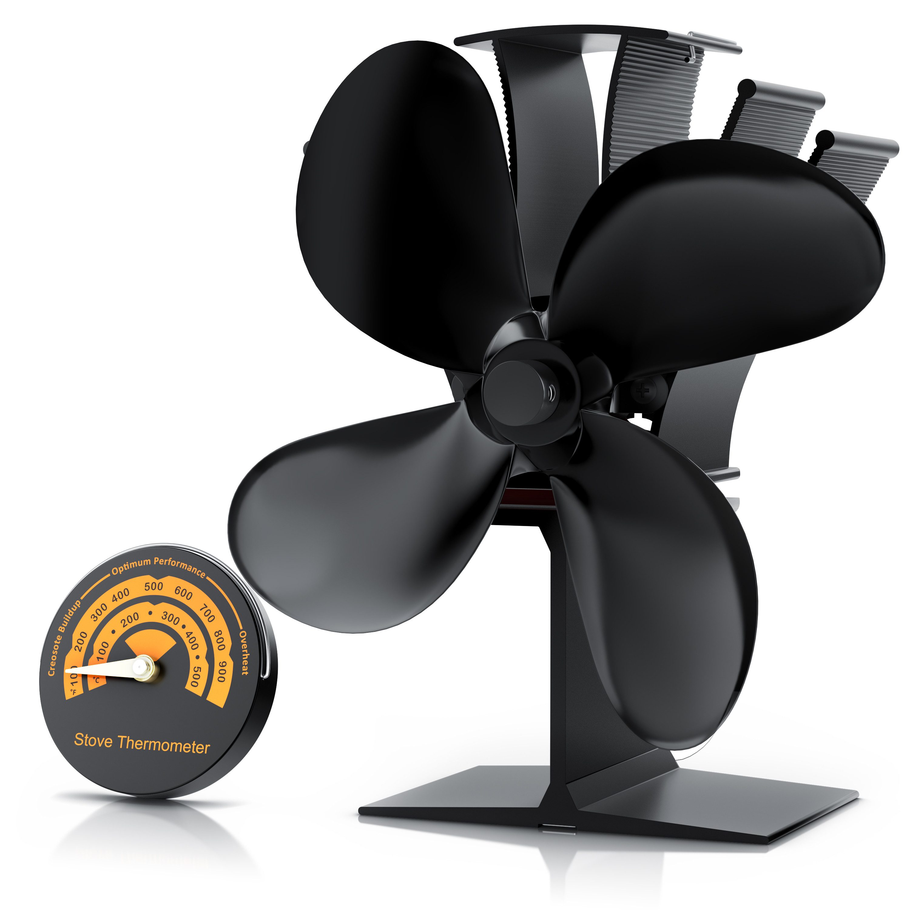 Brandson Kaminventilator Ofenventilator inkl. Thermometer für Kamin, Kaminö günstig online kaufen