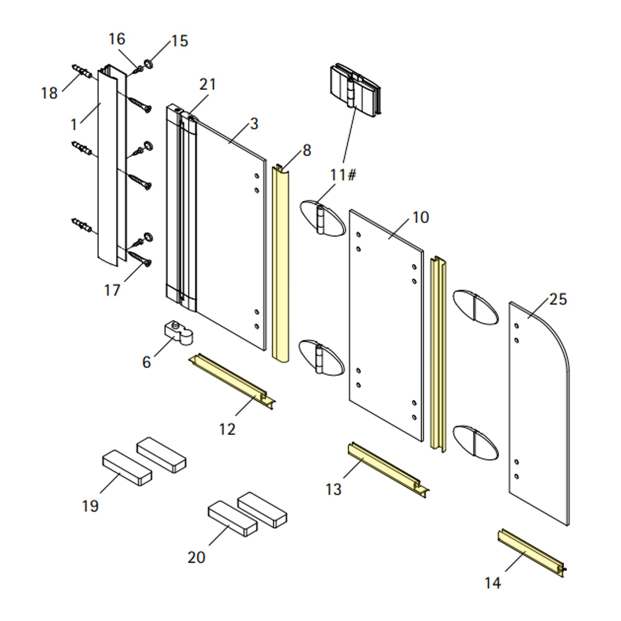 Schulte Duschdichtung Set für Schulte Badewannenaufsatz Komfort mit 5 mm starkem Glas, L: 160 cm