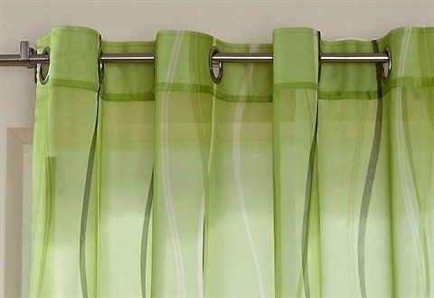 Gardine Dimona, Voile, my grün home, transparent, St), 2er-Set, Polyester transparent, (2 Voile, Ösen