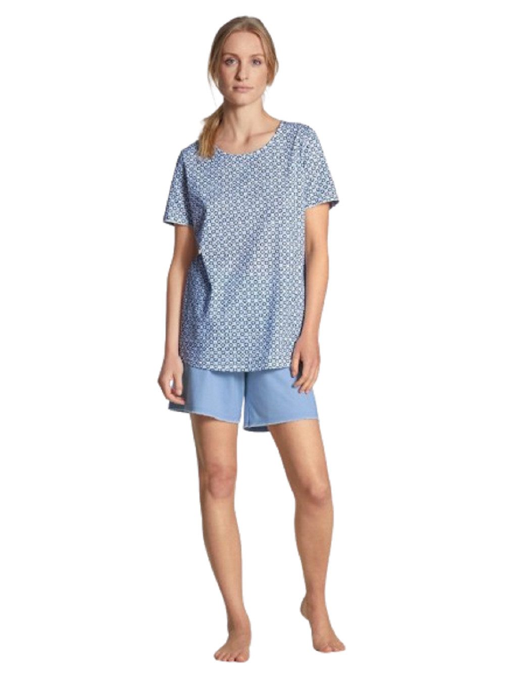 CALIDA Pyjama CalidaKurzpyjama43253blau (1 Stück, 1 tlg., 1 Stück)