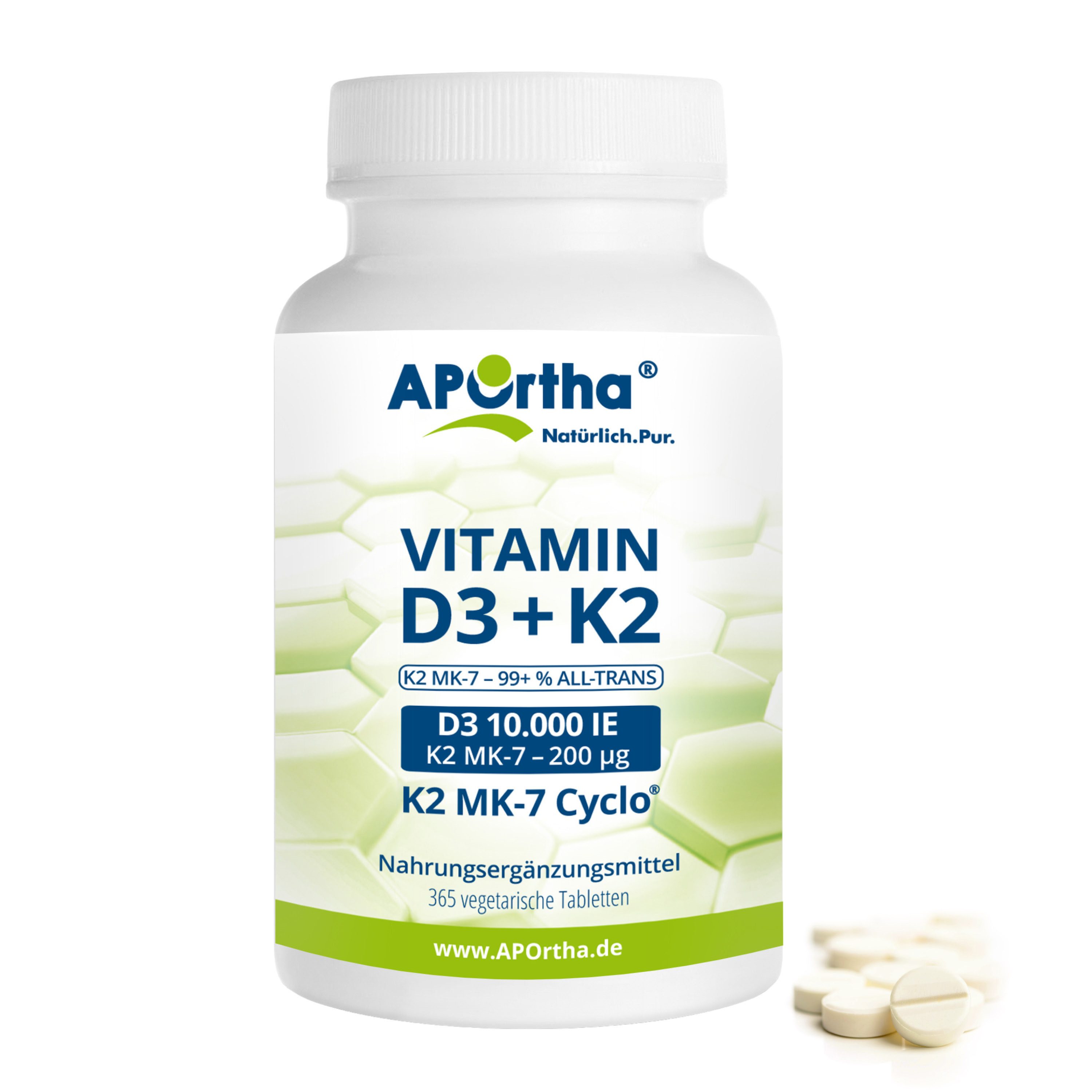 APOrtha® Vitamin D3 10.000 IE + Vitamin K2