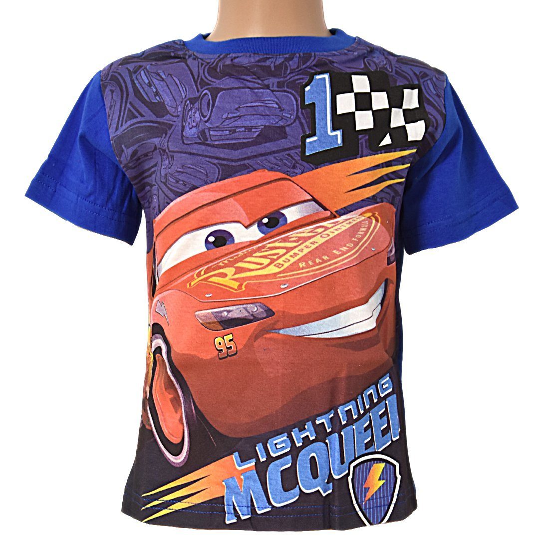 Kurzarmshirt T-Shirt 92 116 Cars Disney cm Jungen McQueen - Gr.