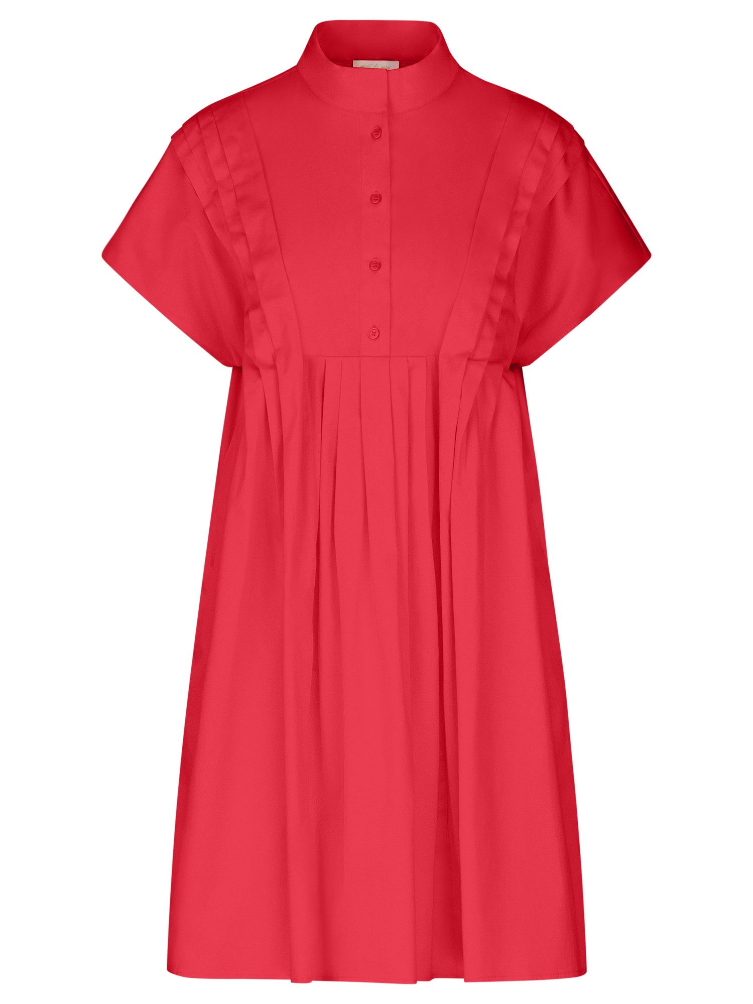 mint & mia Midikleid mit Stehkragen und Falten