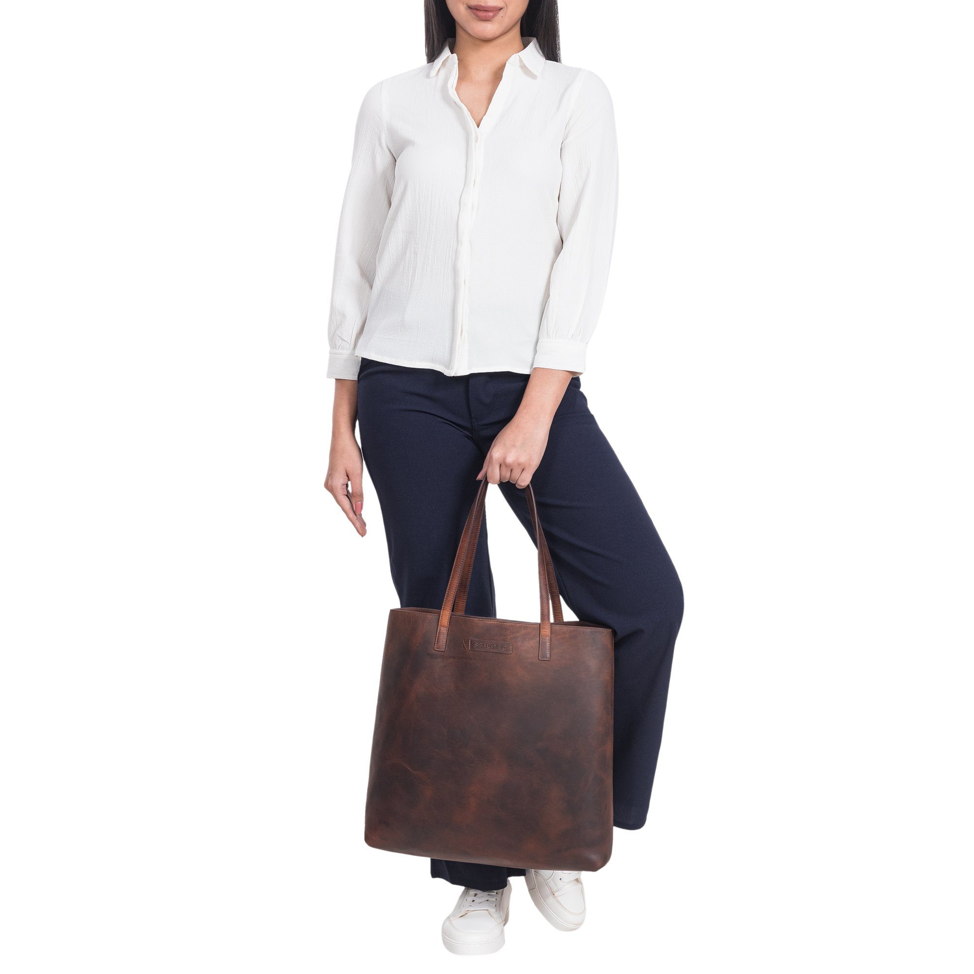 STILORD Handtasche "Carlotta" Leder Shopper Tasche Damen Groß