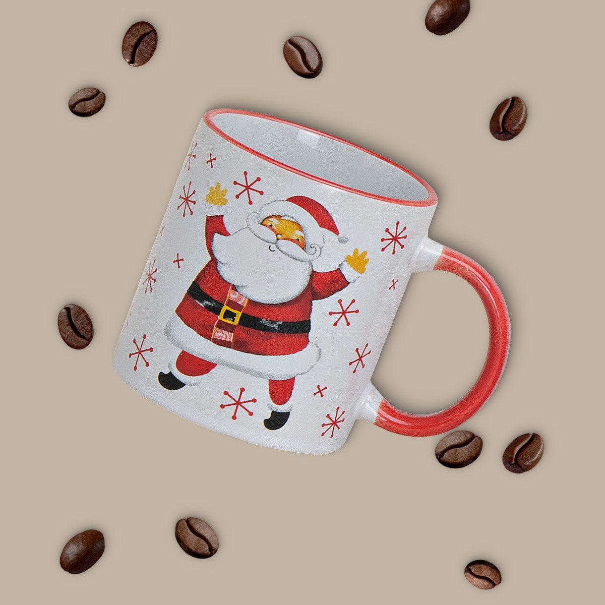 matches21 HOME & HOBBY Tasse Weihnachtstassen 3er Set Weihnachtsbaum Schneemann Kaffeetassen, 3-tlg., Keramik, Tee Kaffee-Becher, Weihnachten, klassisch, bunt weiss, 300 ml