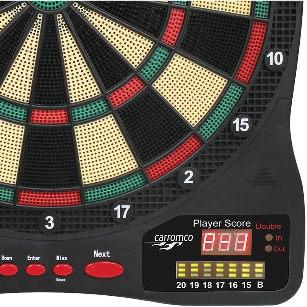 Carromco Wurfscheibe Dartscheibe elektronisch RAPTOR-301 – Darts, Dart Spiel, 32 Spiele & 570 Variationen