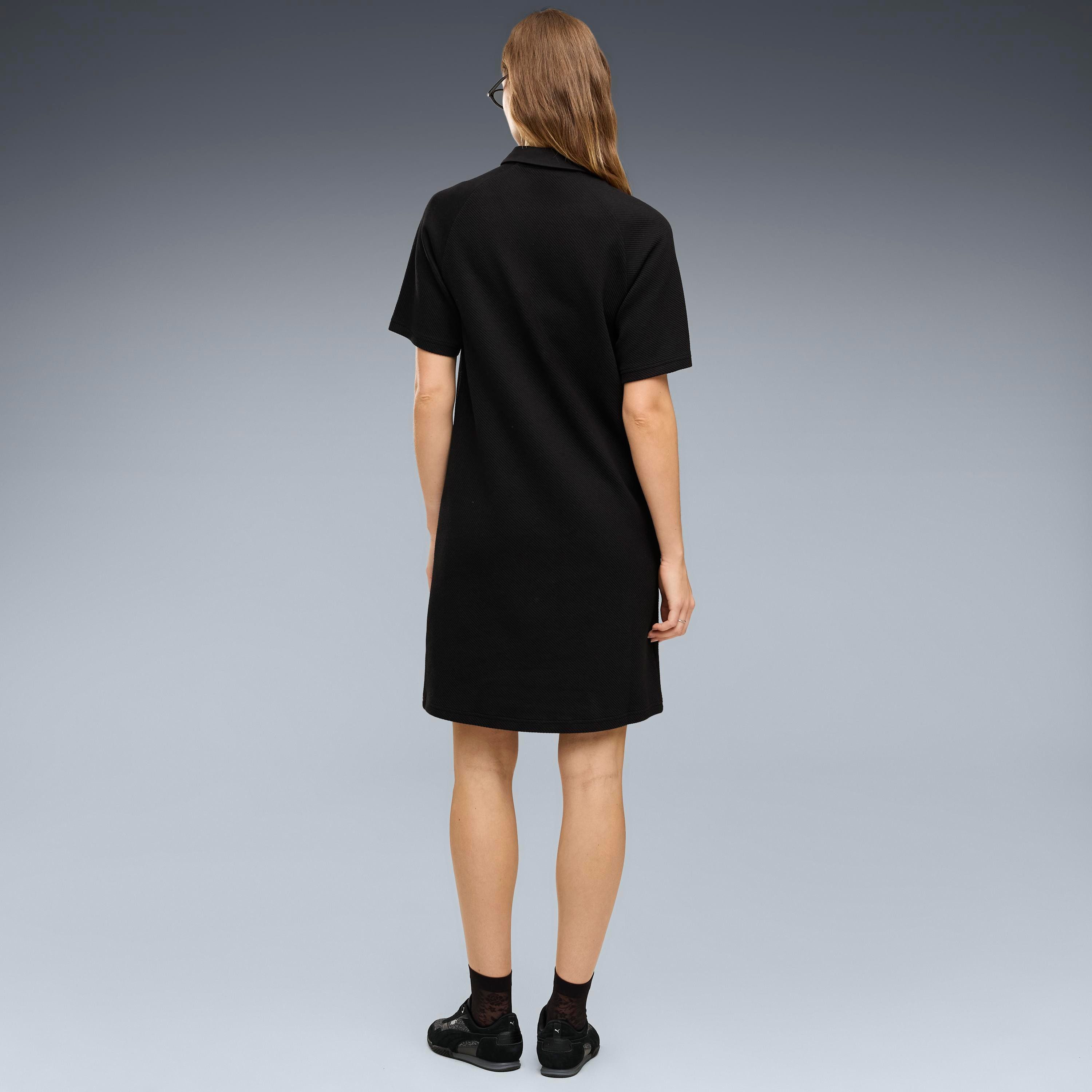 PUMA Sweatrock CLASS POLO DRESS unifarbenes Design, kniebedeckende Länge, aus Baumwollmischung – Bild 3 von 5