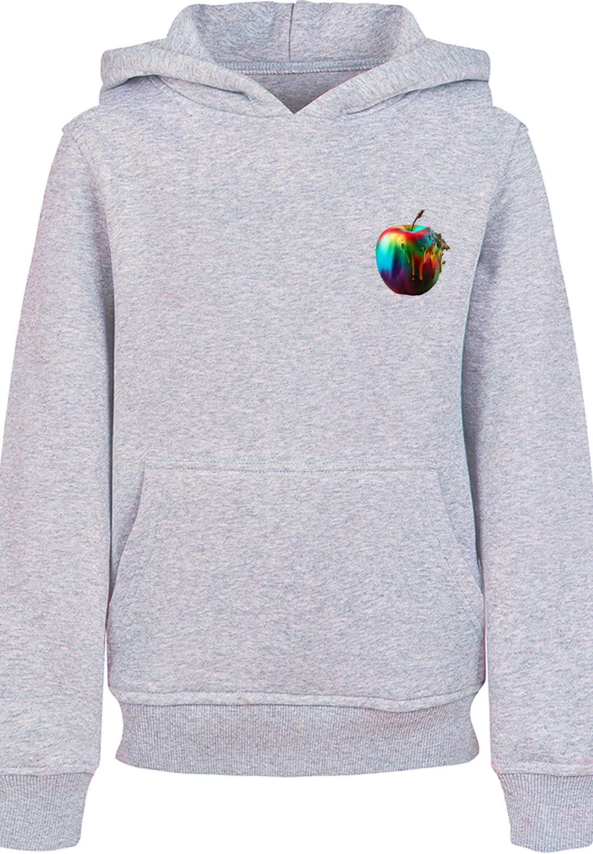 F4NT4STIC Kapuzenpullover Colorfood Collection - Rainbow Print heather Apple grey