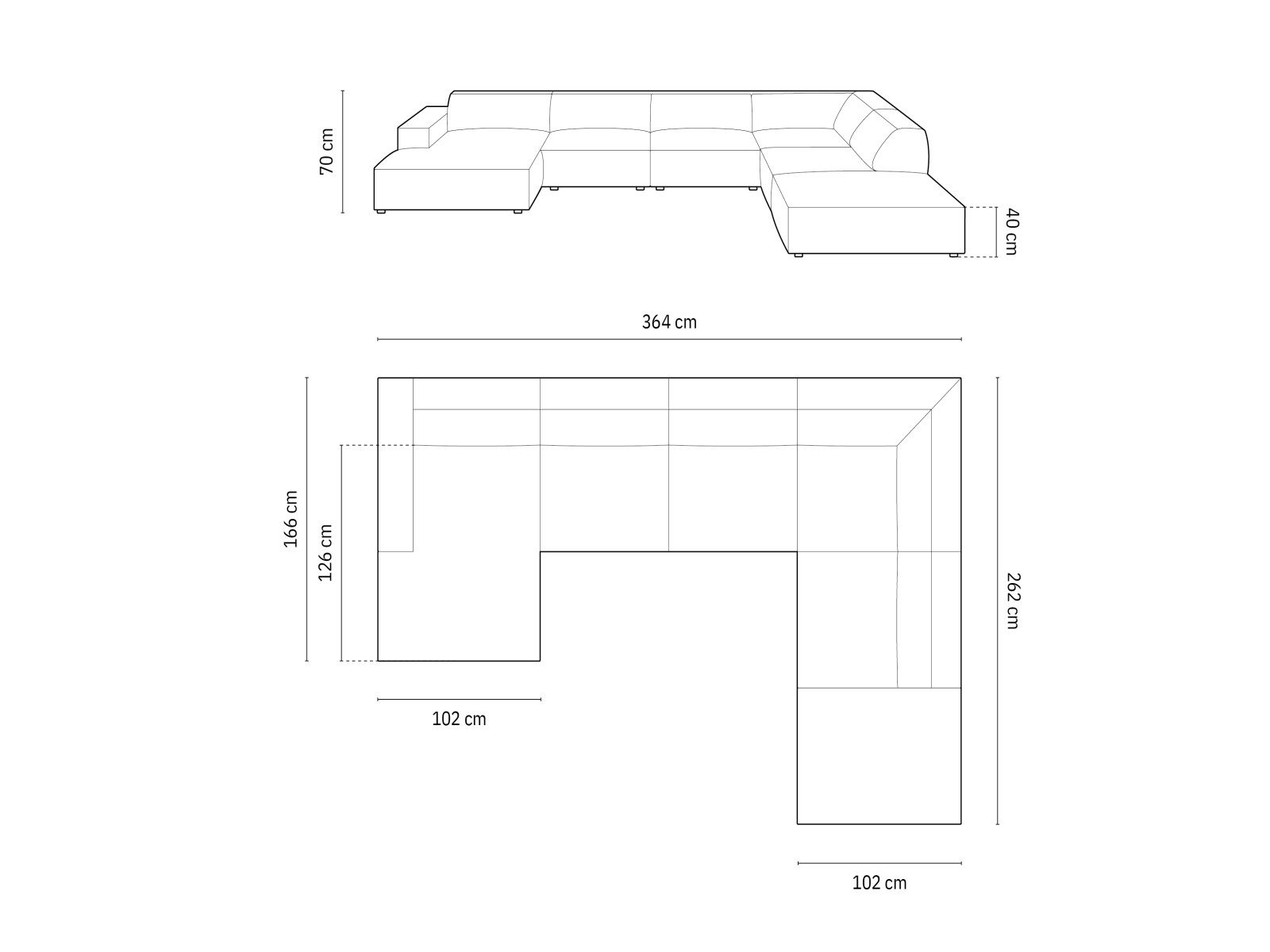 Micadoni Ecksofa Jodie, Panorama 7-Sitzer günstig online kaufen