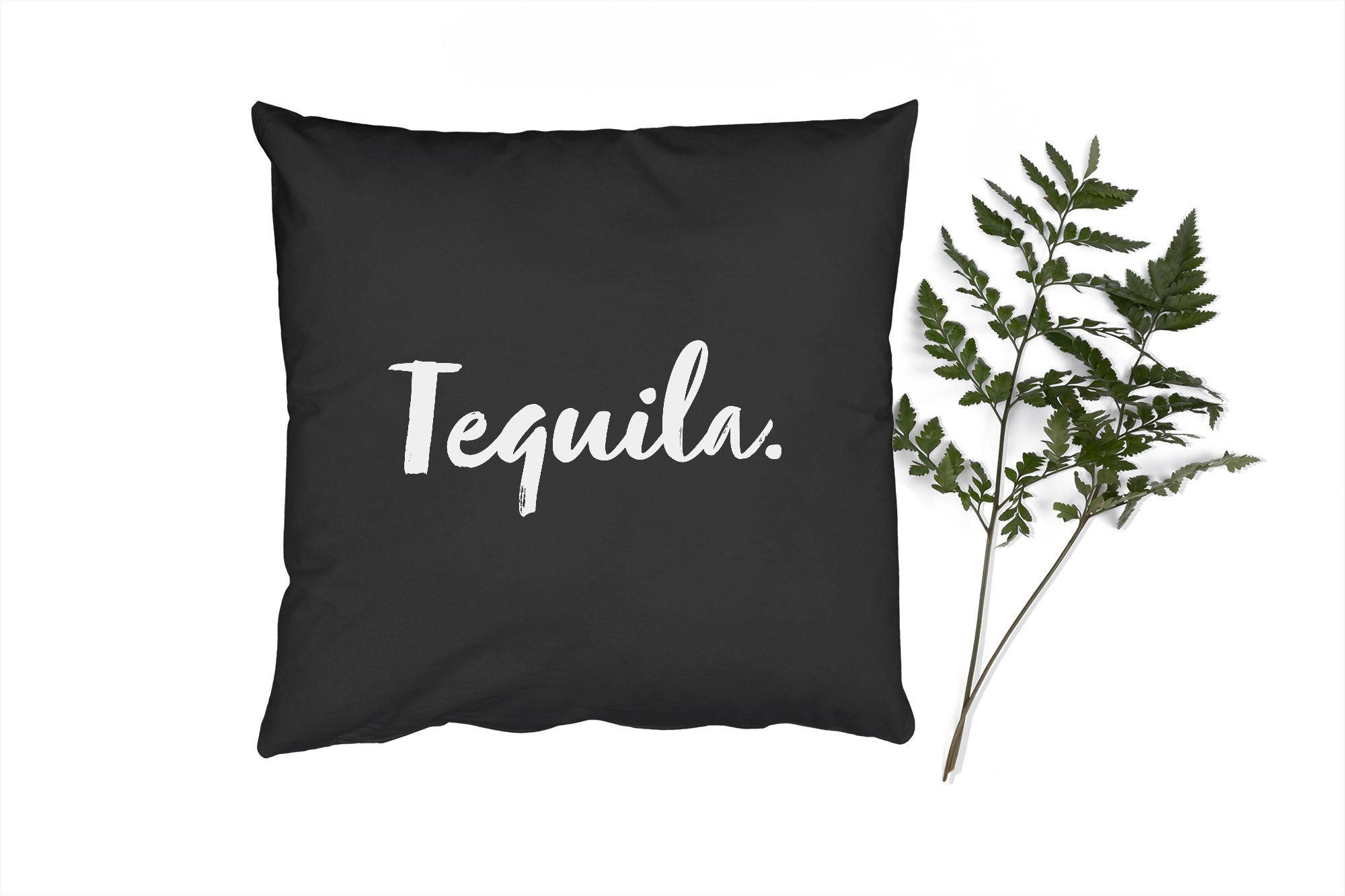 MuchoWow Dekokissen Tequila - - Getränk Deko, - Alkohol Füllung - für Wohzimmer, Zierkissen Zitate Schlafzimmer, Text, Sofakissen mit