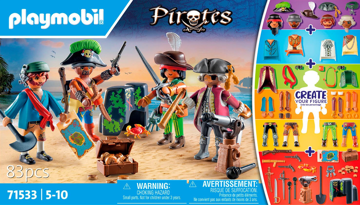Playmobil® My Figures: Piraten (71533), Pirates Konstruktions-Spielset, (83 St), Made in Europe – Bild 5 von 5