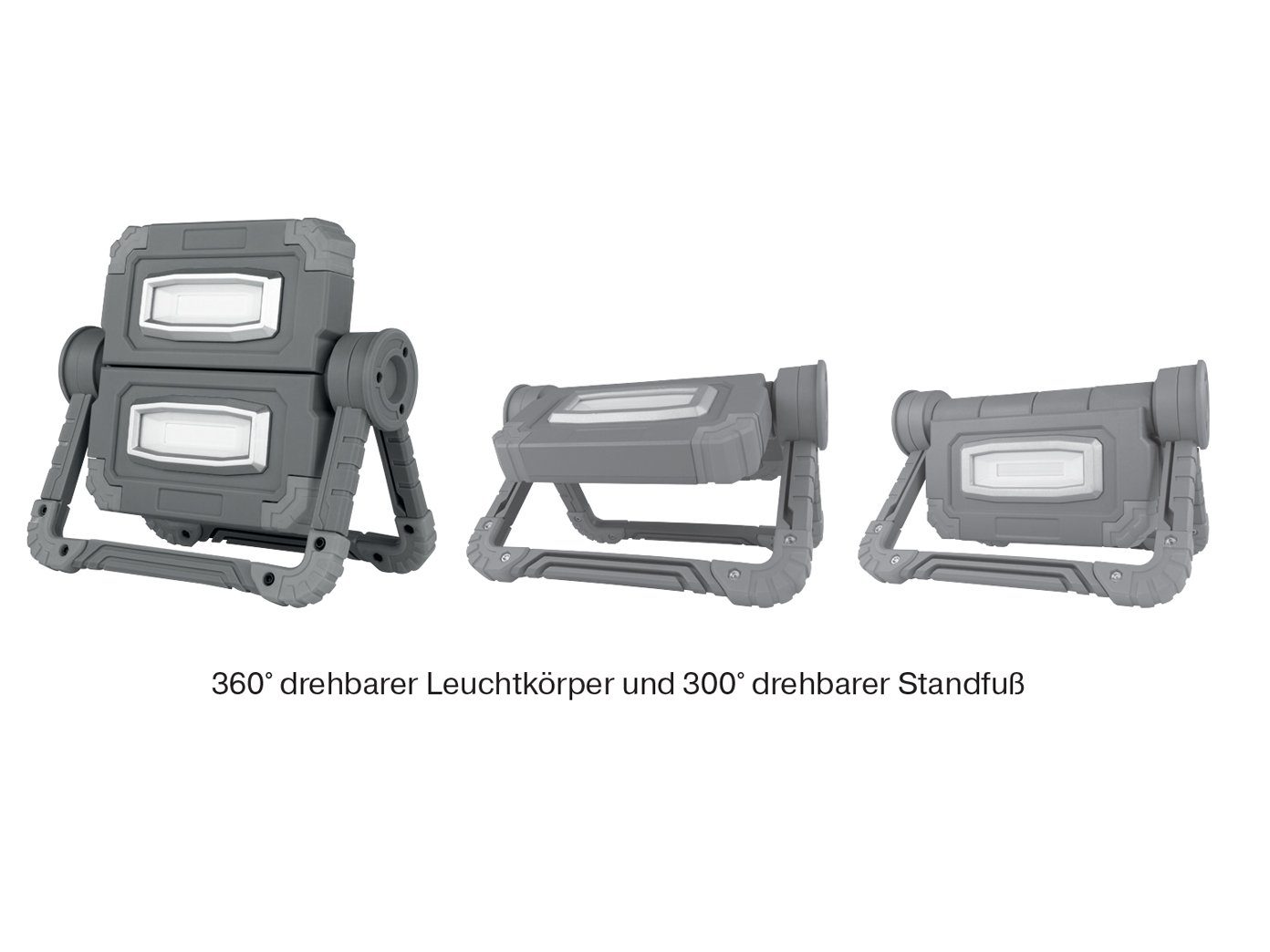 REV Handleuchte, LED Werkstattlampe flache & USB Powerbank Ladekabel, Akku Baustrahler