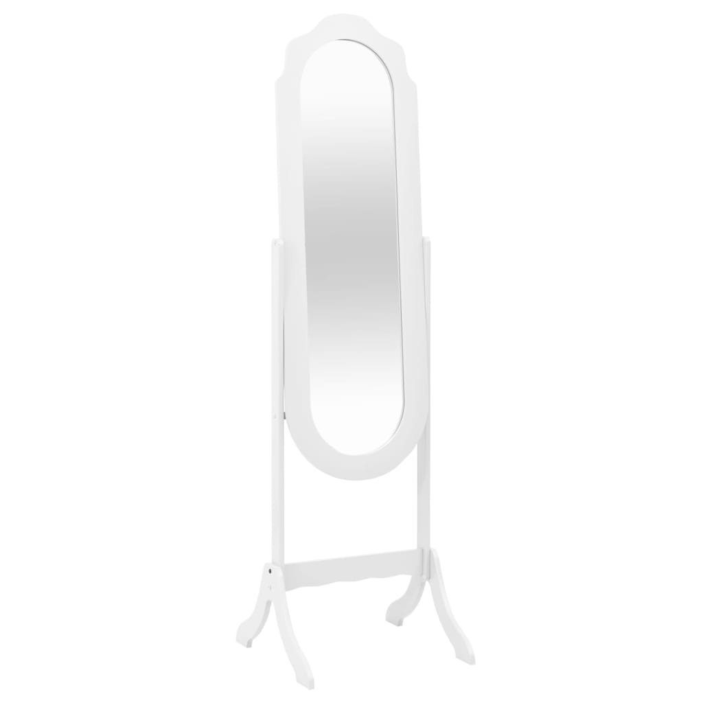 vidaXL Spiegel Standspiegel Weiß 45,5x47,5x160 cm Holzwerkstoff (1-St) Weiß | Weiß