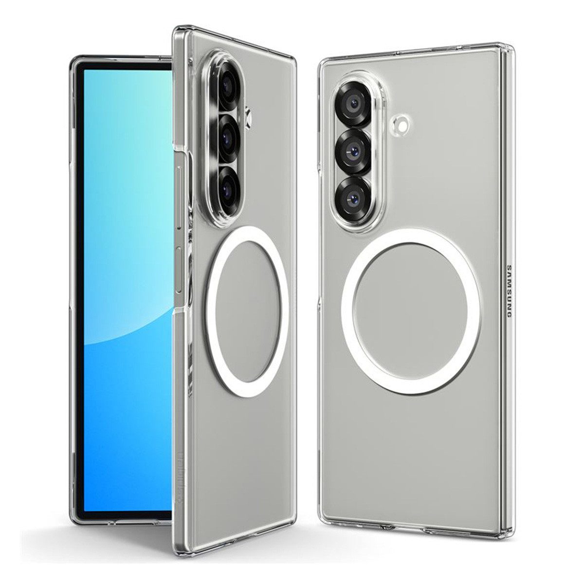 Spigen Backcover Spigen AirSkin Backcover MagSafe Samsung Galaxy Z Fold 7 - Clear / Whi