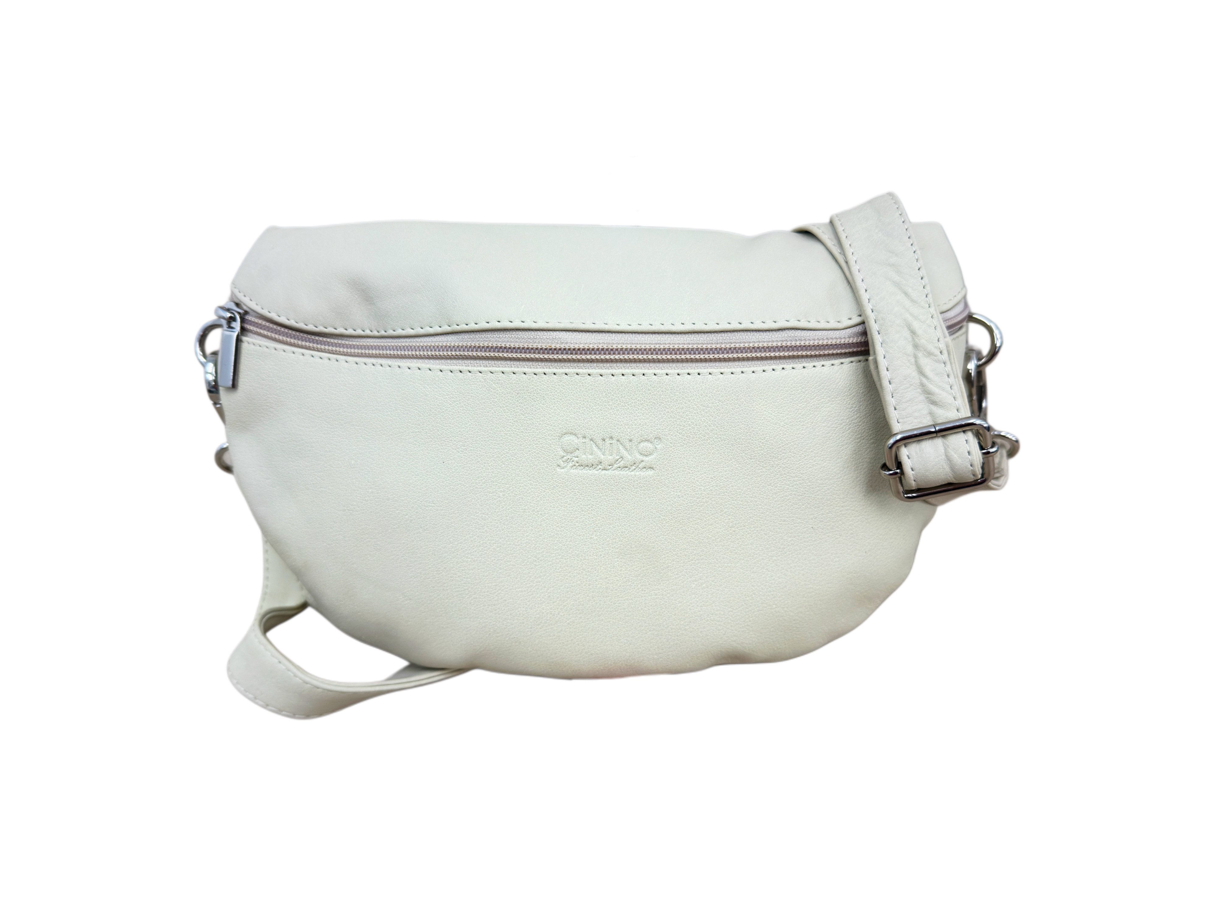 Cinino Schultertasche C6105, Crossbody-& Bauchtasche aus echtem Leder–Flexibler Style für jeden Tag