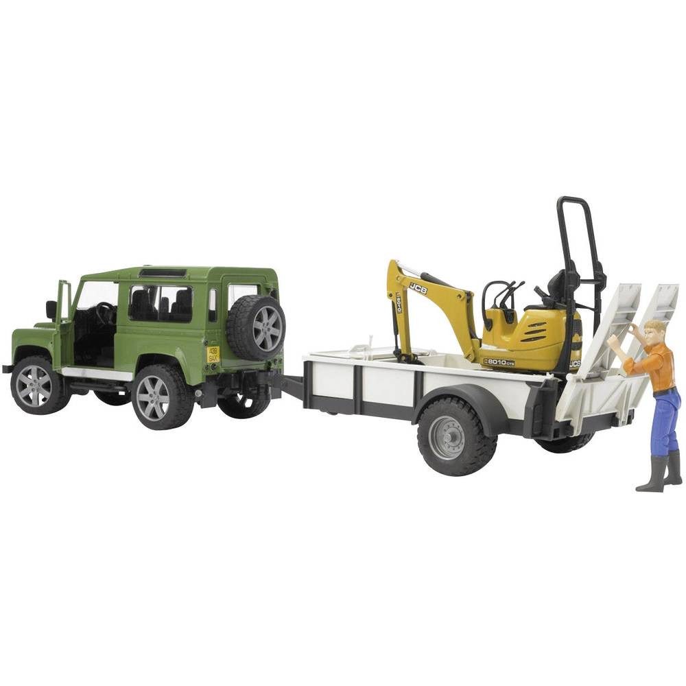 Bruder® Spielzeug-Auto Land Rover Defender Station Wagon mit Einachsanhänge günstig online kaufen