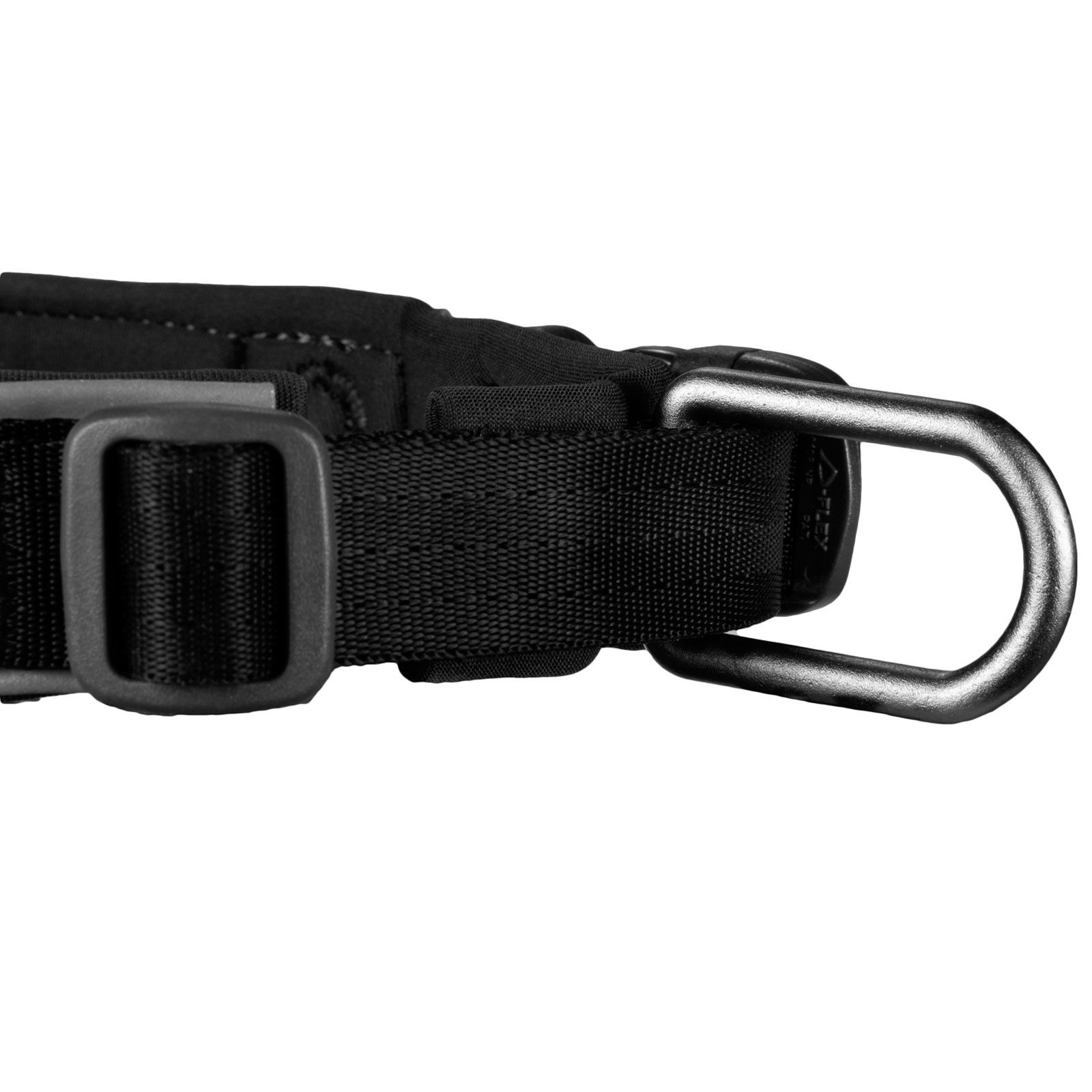 Non-stop dogwear Hunde-Halsband ROAM Collar black, Neopren-Polsterung; Nylon-Gurtband; Aluminium D-Ring, gepolstertes Halsband für jede Aktivität