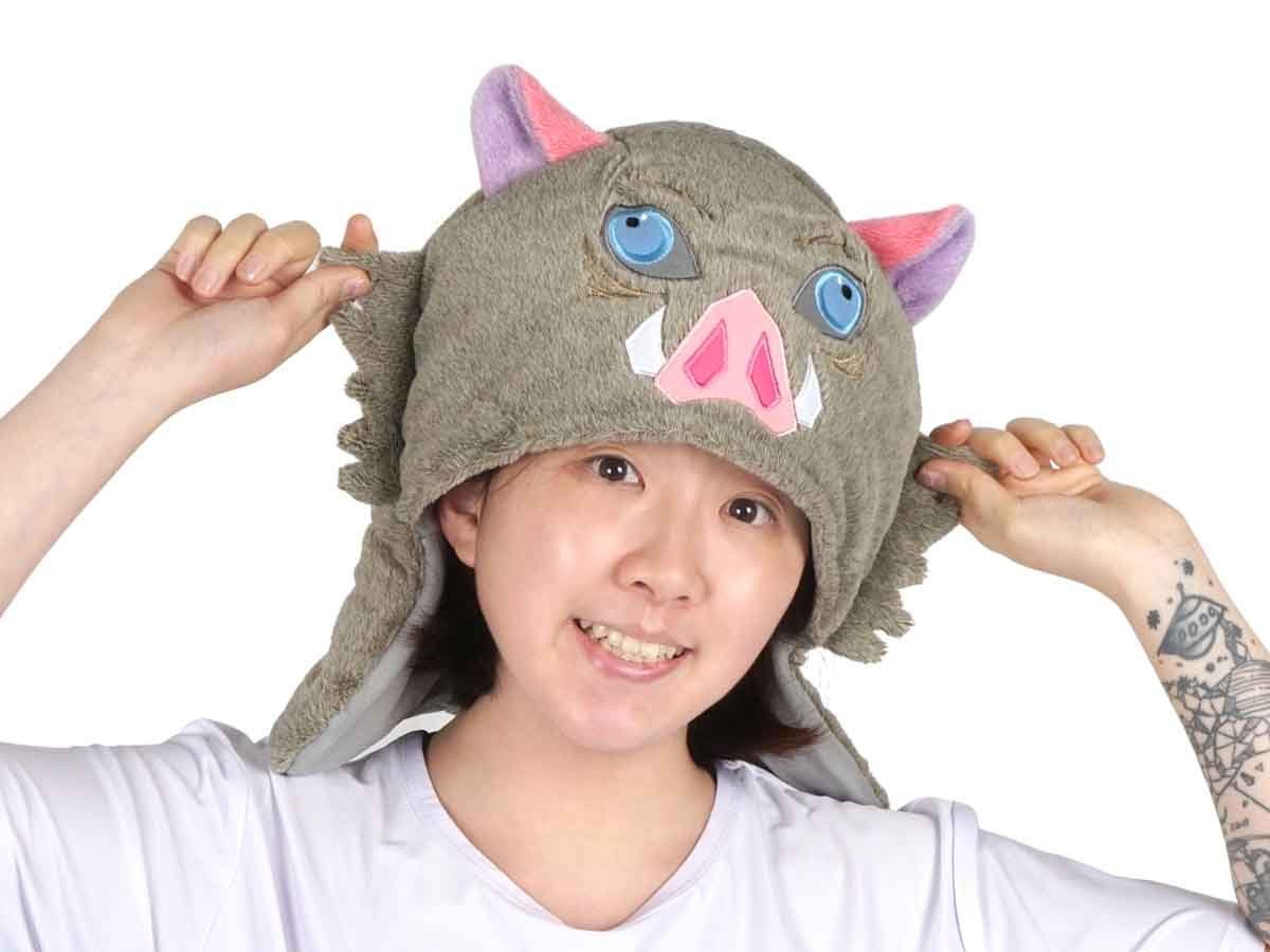 Schirmmütze Yaiba Hashibira no von für Inosuke Wildschwein Mütze Kimetsu Inosuke Fans (Ein Stück) von Wildschwein Hashibira Mütze GalaxyCat