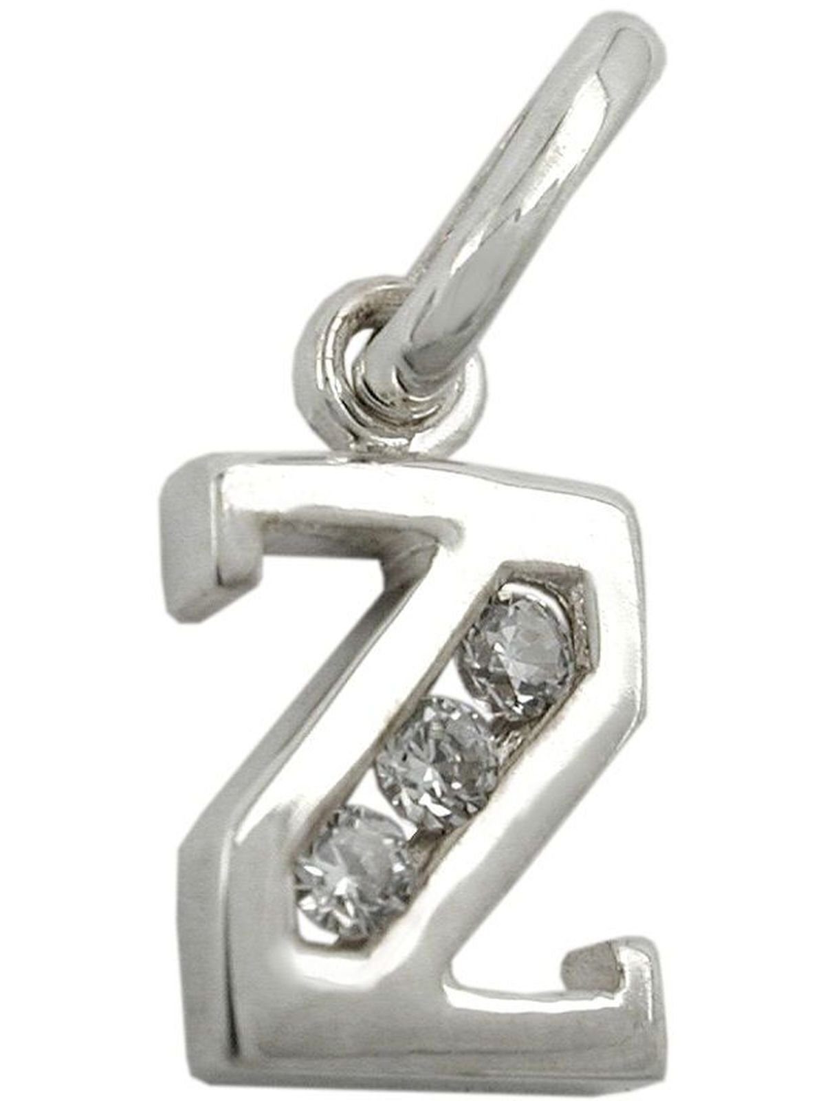 Silber mit Buchstabe Gallay (1-tlg) 925 8x7mm glänzend Zirkonias Z Buchstabenanhänger