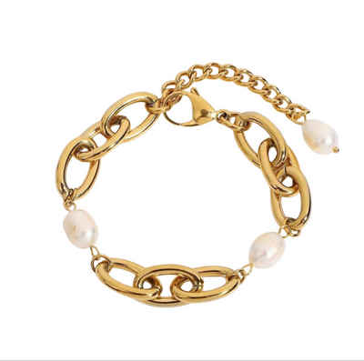 ROUGEMONT Perlenarmband Bezauberndes Perlenarmband 18K Gold Armband Armkette Gold Perle