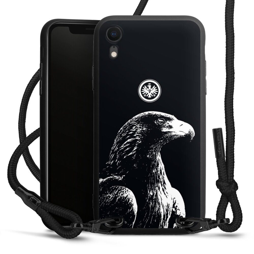 DeinDesign Handyhülle Eintracht Frankfurt Offizielles Lizenzprodukt Attila SGE Attila, Apple iPhone Xr Premium Handykette Hülle mit Band Case zum Umhängen